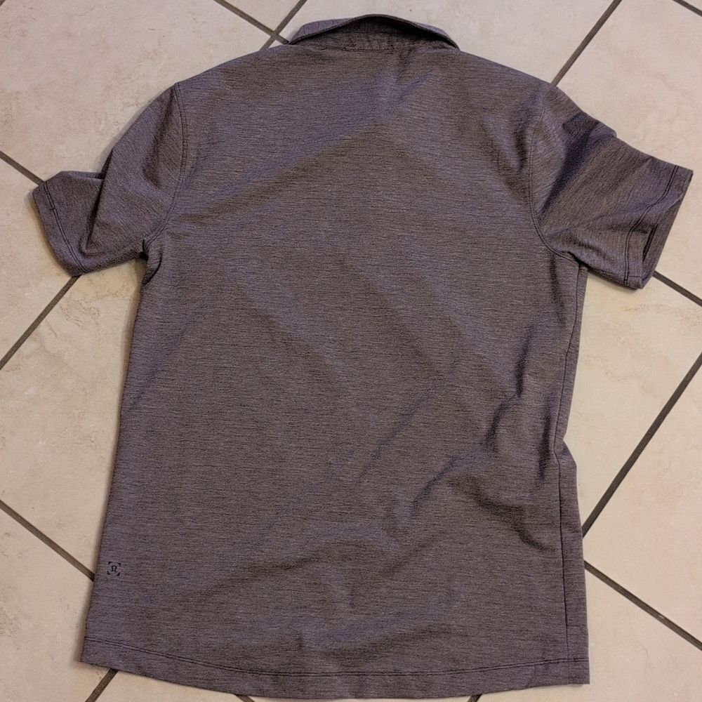 Lululemon Evolution Short Sleeve Polo Shirt Heathered Purple Size M - Picture 3 of 7